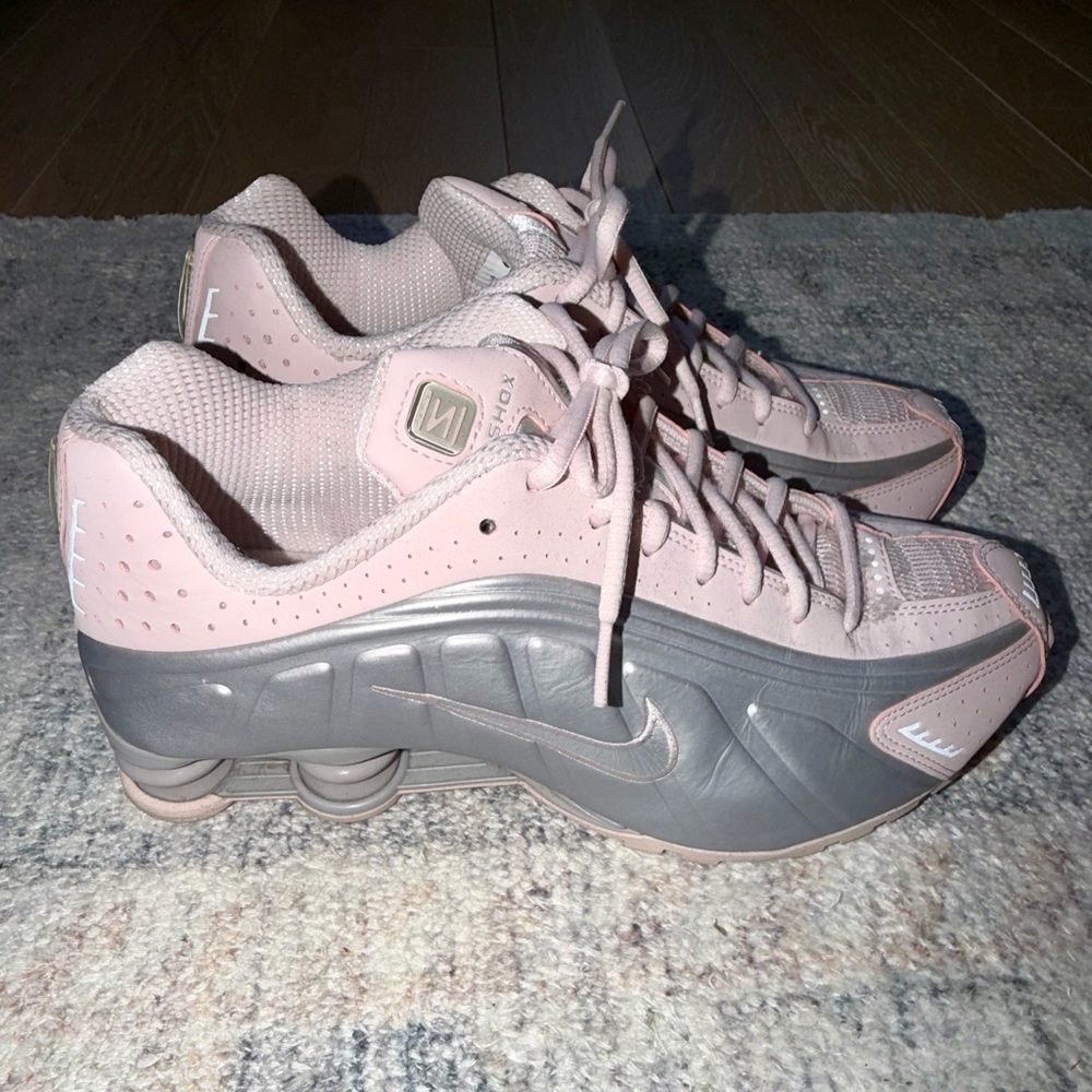 Nike Women’s Pink and Gray Shox Running Sneakers